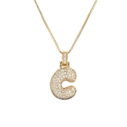Collier Lettre Initiale – Pavé de Diamants